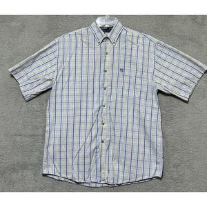 Wrangler George Straight‎ Collection Plaid Cotton Mens Shirt  2XL  Rodeo Cowboy